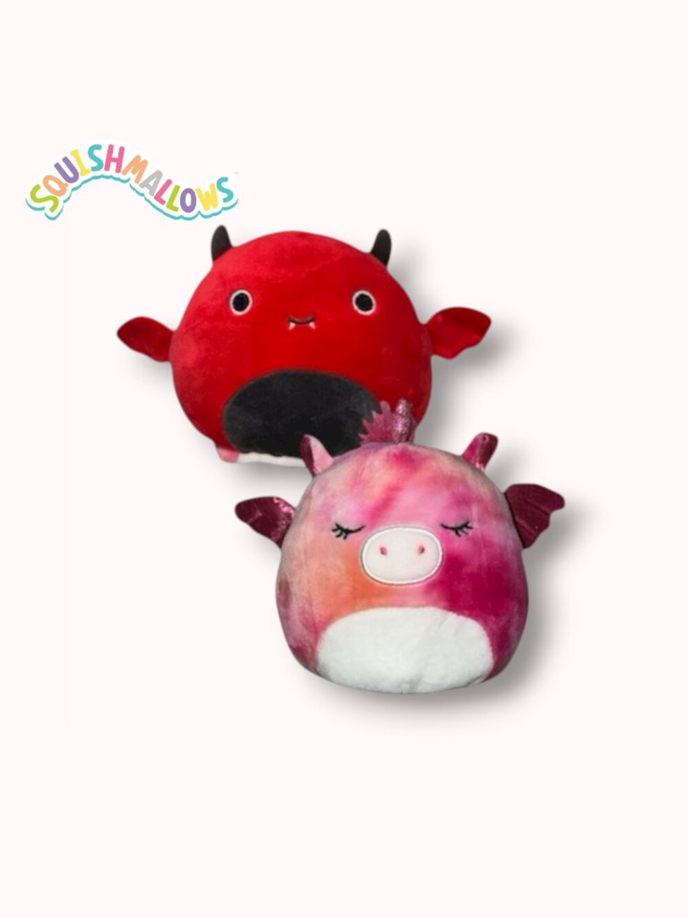 NWT 4.5" Dante the bat & Henley the unicorn Flipamallow Squishmallow
